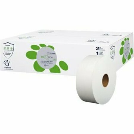 SOFIDEL Jumbo Roll Bathroom Tissue Biotech White 2-Ply 3.3 in. x 700', 12PK 415594